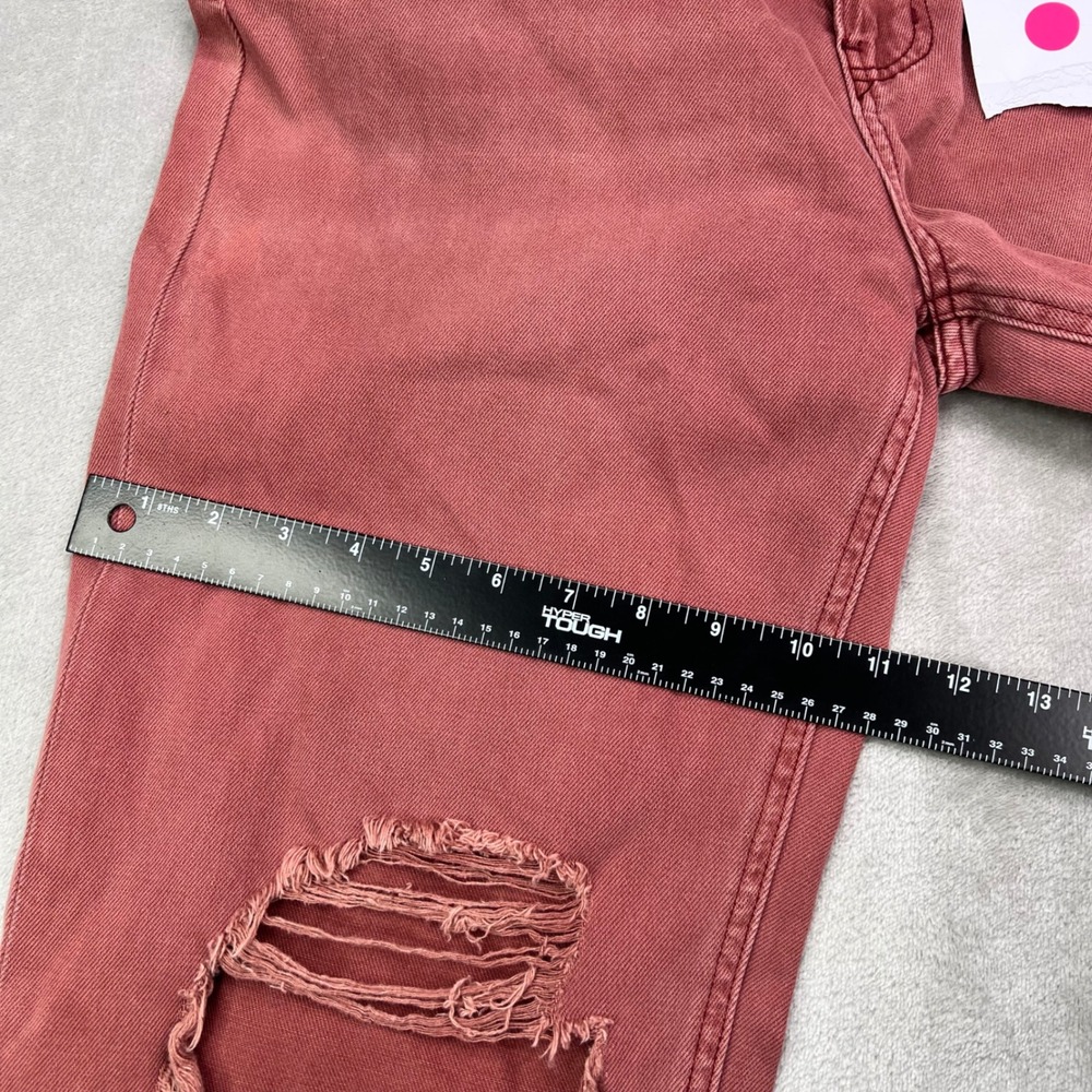 Vervet Leslie 90s Vintage Flare Jeans Womens 29 Red Distressed Raw Hem High Rise - Picture 9 of 15